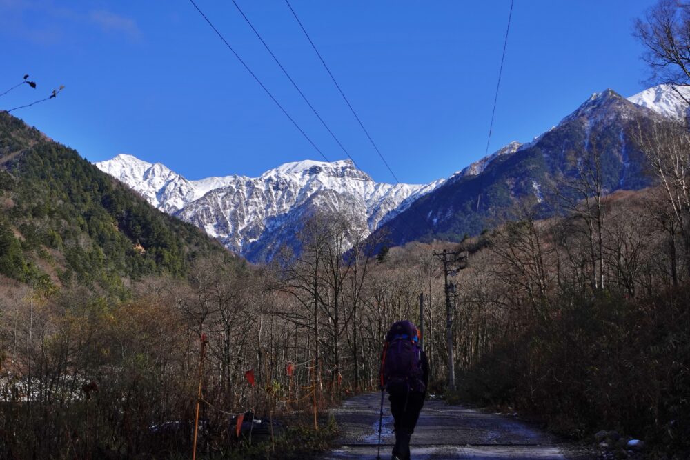 槍ヶ岳 中崎尾根 奥丸山 冬季 11月