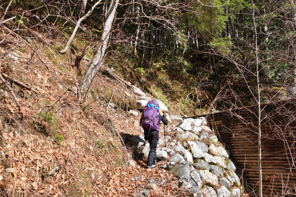 槍ヶ岳 中崎尾根 奥丸山 冬季 11月