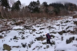 槍ヶ岳 中崎尾根 奥丸山 冬季 11月
