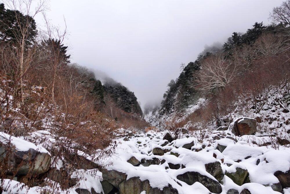 槍ヶ岳 中崎尾根 奥丸山 冬季 11月
