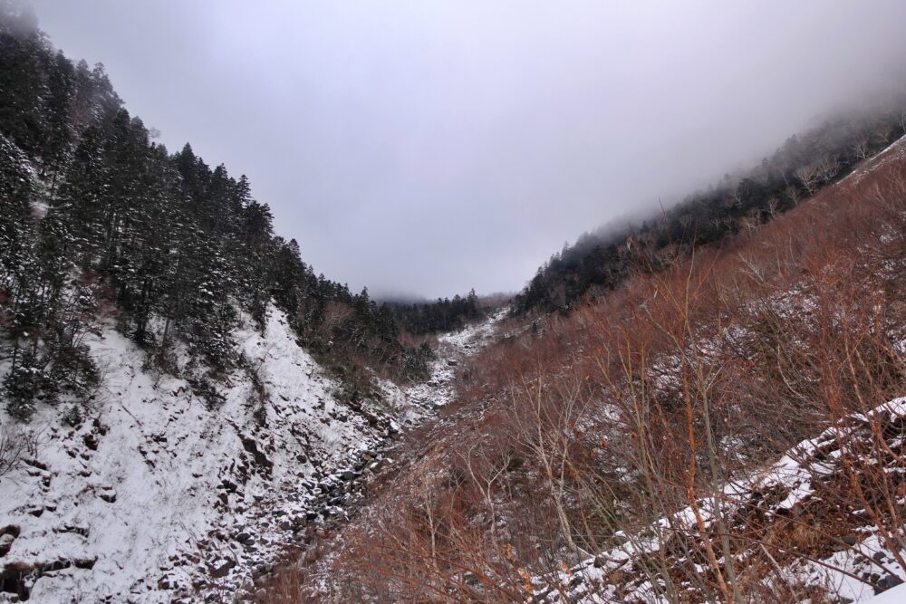 槍ヶ岳 中崎尾根 奥丸山 冬季 11月