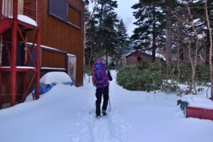 槍ヶ岳 中崎尾根 奥丸山 冬季 11月