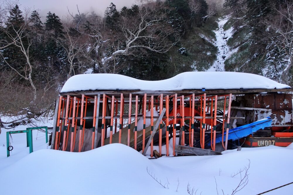 槍ヶ岳 中崎尾根 奥丸山 冬季 11月