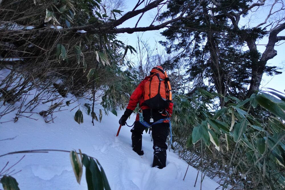 槍ヶ岳 中崎尾根 奥丸山 冬季 11月