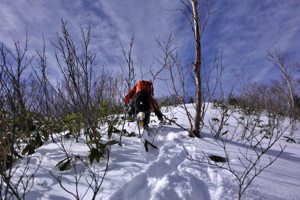 槍ヶ岳 中崎尾根 奥丸山 冬季 11月