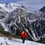 槍ヶ岳 中崎尾根 奥丸山 冬季 11月