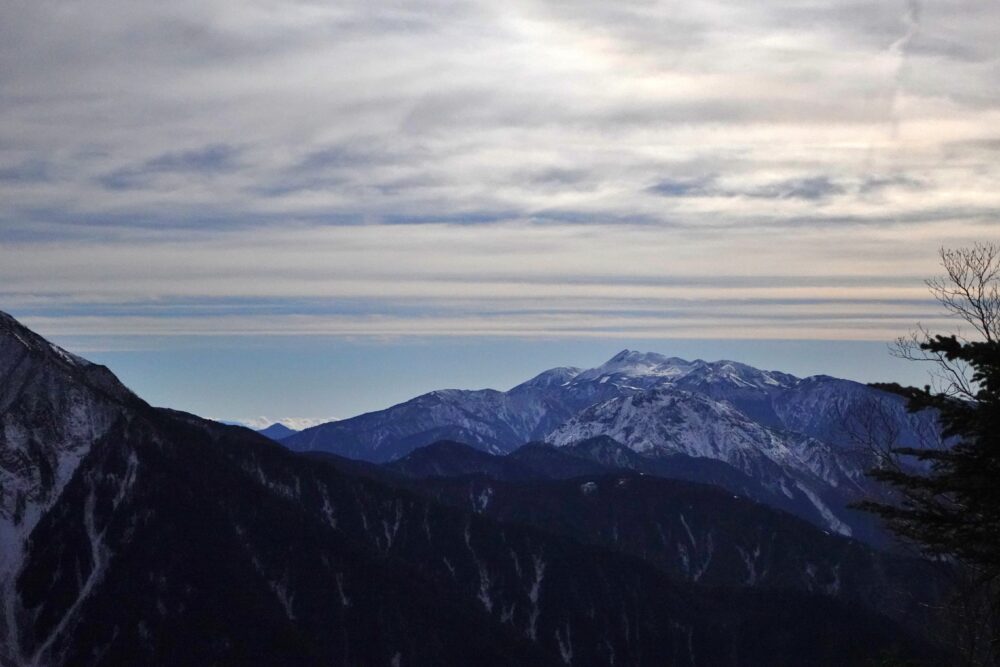 槍ヶ岳 中崎尾根 奥丸山 冬季 11月
