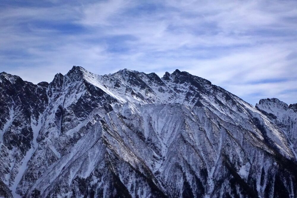 槍ヶ岳 中崎尾根 奥丸山 冬季 11月