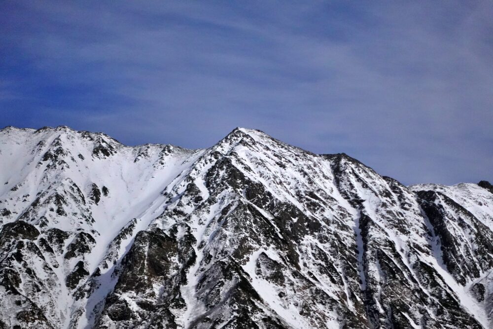 槍ヶ岳 中崎尾根 奥丸山 冬季 11月