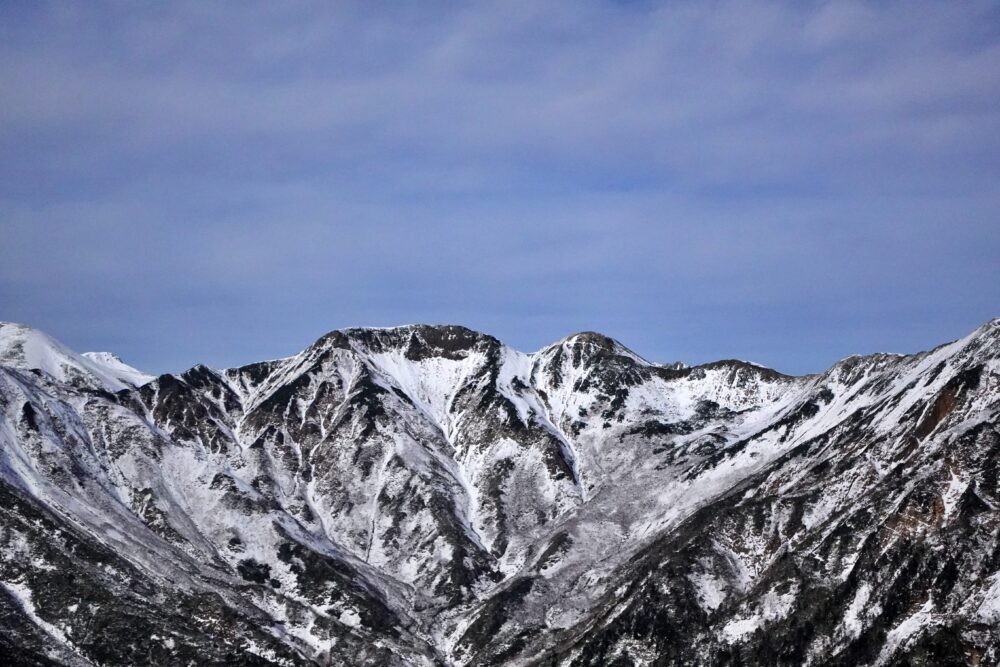 槍ヶ岳 中崎尾根 奥丸山 冬季 11月