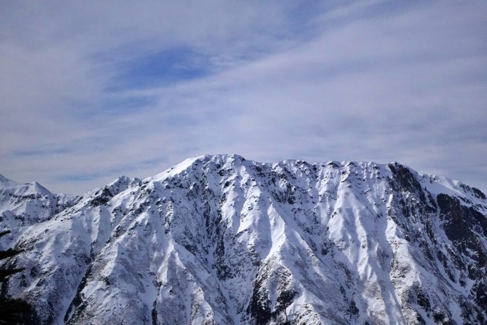 槍ヶ岳 中崎尾根 奥丸山 冬季 11月