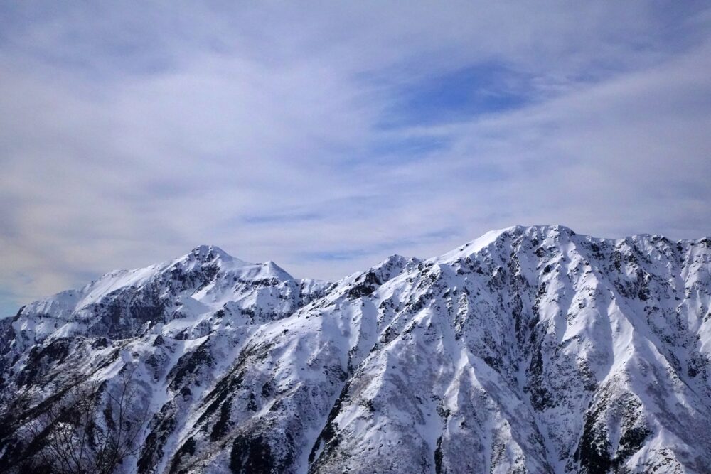 槍ヶ岳 中崎尾根 奥丸山 冬季 11月
