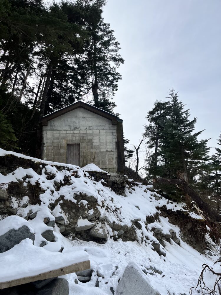 槍ヶ岳 中崎尾根 奥丸山 冬季 11月