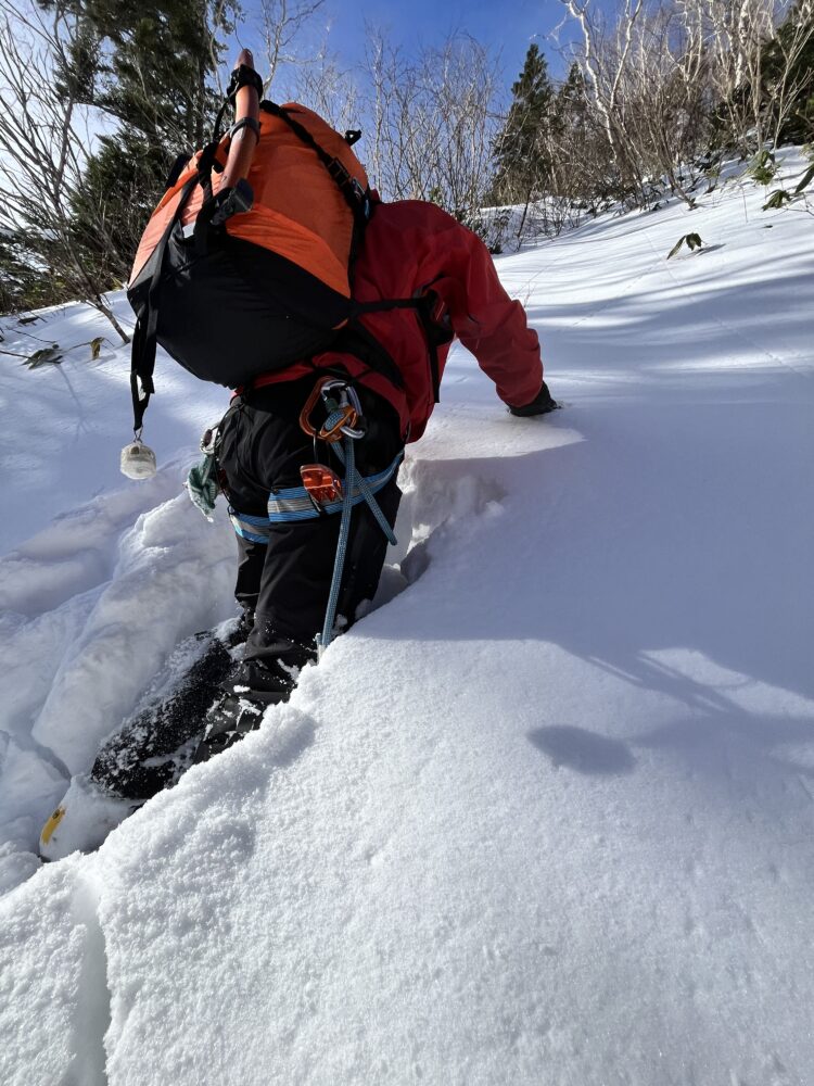 槍ヶ岳 中崎尾根 奥丸山 冬季 11月