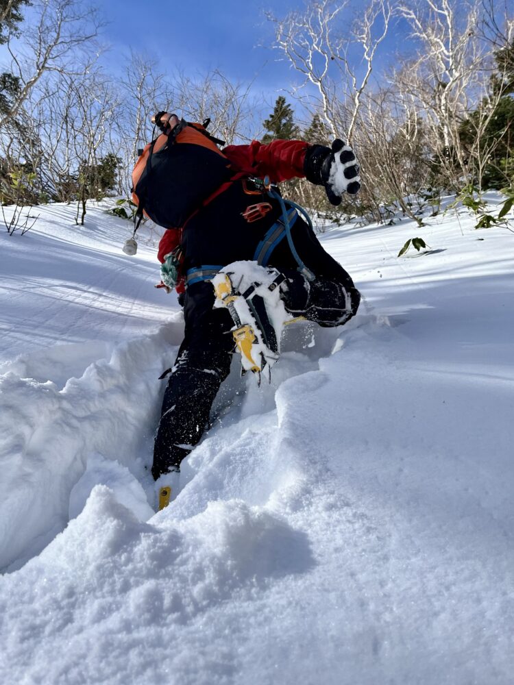 槍ヶ岳 中崎尾根 奥丸山 冬季 11月