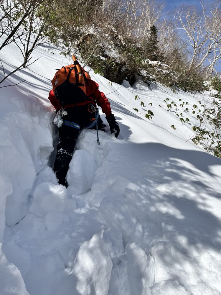 槍ヶ岳 中崎尾根 奥丸山 冬季 11月