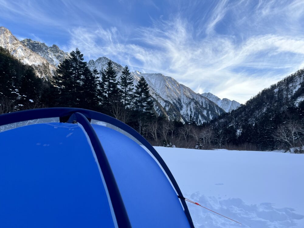 槍ヶ岳 中崎尾根 奥丸山 冬季 11月